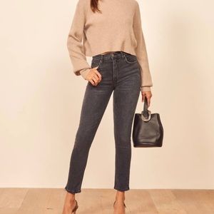 Reformation Harper high rise skinny cropped jeans